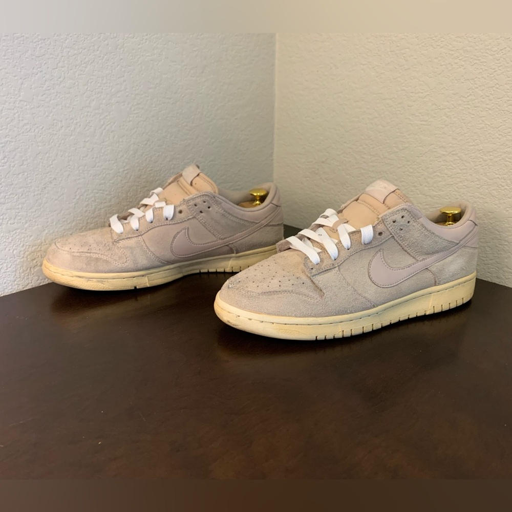 Nike Suede Low-Top Sneakers in Light Taupe